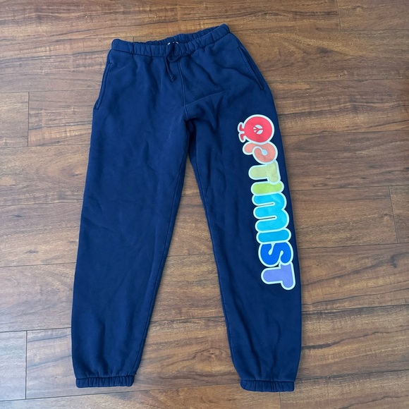 NEW MADHAPPY OPTIMIST NAVY SWEATPANTS SZ SMALL S